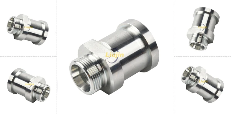 Wholesale stainless steel metric thread hydraulic manufacture good quality custom hydraulic adapter fittings