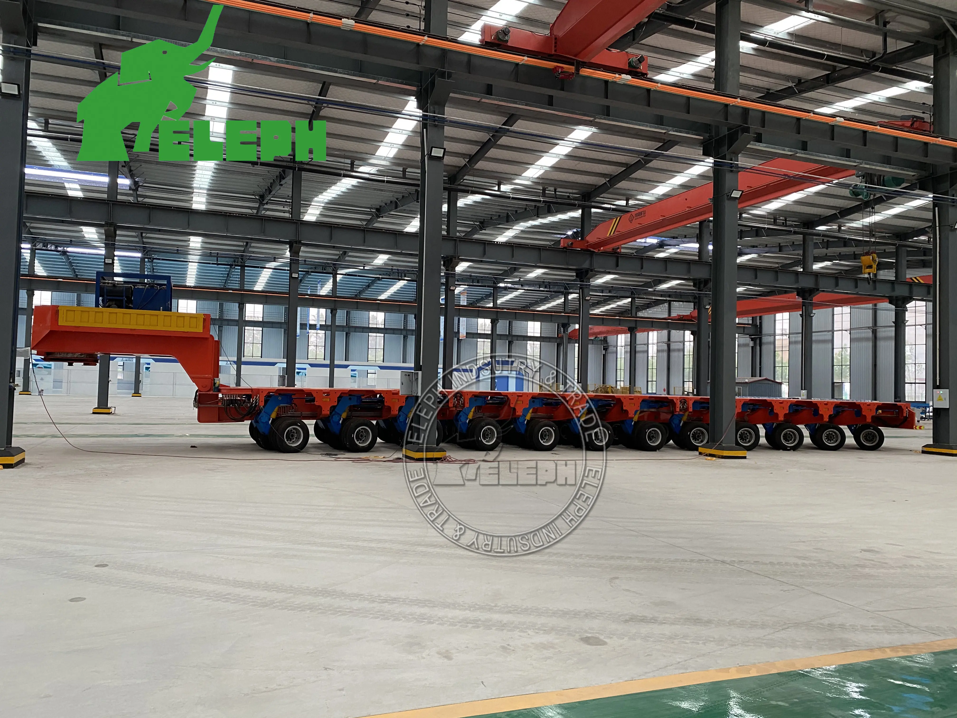 11 Rows 22 Axles Hydraulic 250 Ton Hydraulic Modular Low Bed Semi Trailer for Transformer
