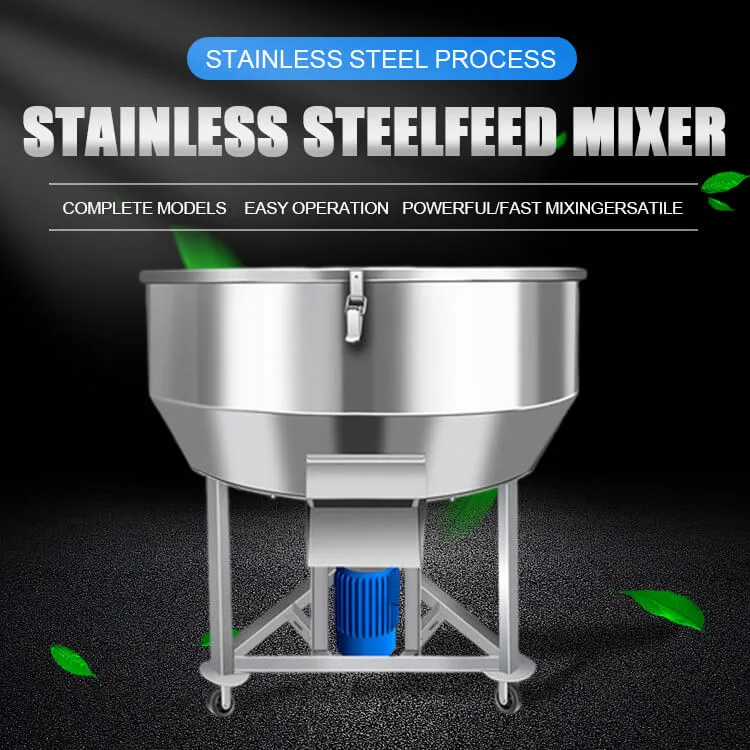 2024 Hot Sales Chicken Feed Mixer Machine Fish Feed Mixer Machine Seed Dressing Machine Food Powder Granule Mixer Ribbon Blender