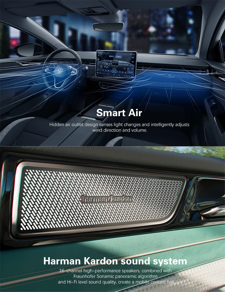 2024 New Energy Vehicle Vizzion SUV VW ID7 ID.7 Vizzion 2WD 4WD EV Car 5 Seats VW ID7 Volkswagen Adult Electric Car