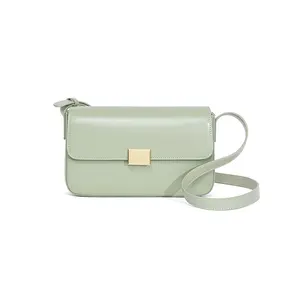 Simple Square High Quality Genuine Leather Bags Rectangle Fashion Box Shoulder Bags for Women