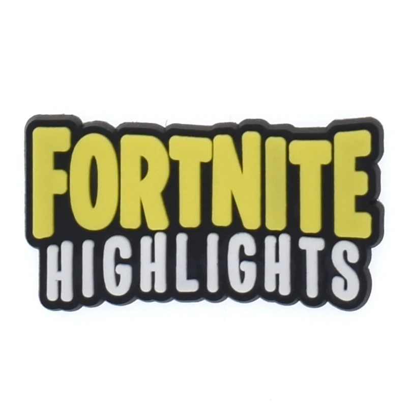 Hot Selling PVC Fortnitee Highlights Cheap Cartoon Shoe Charm Ornament Wholesale Bags Decorations Sandals Accessories