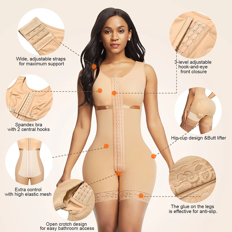 Women Full Body Shaper Tummy Control Slimming Shapewear Sculpting Bra Bodysuits 