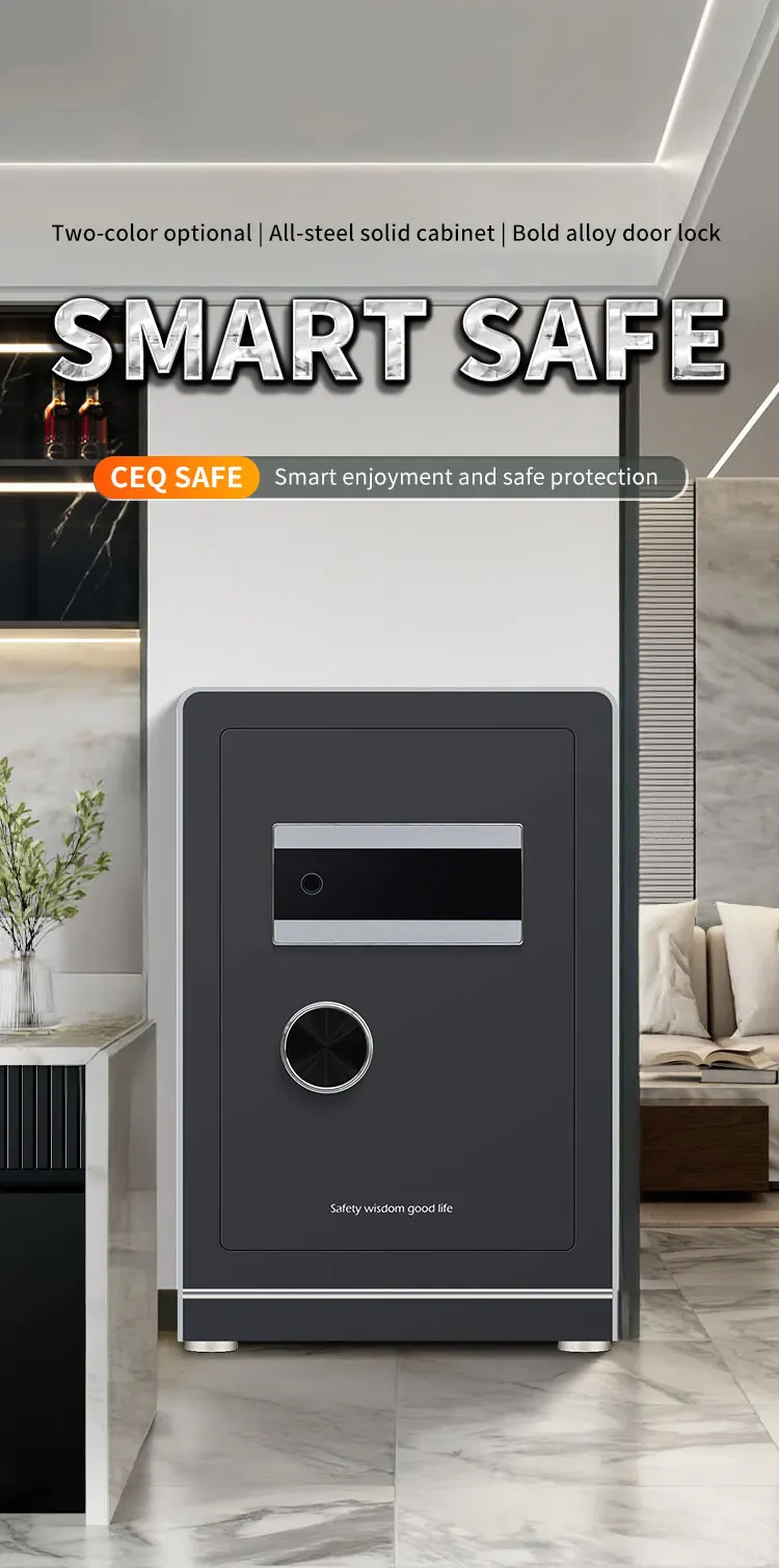 CEQSAFE New Arrival Smart Safe WIFI Function Steel Electronic Security Money Digital Fingerprint Safe Box manufacture