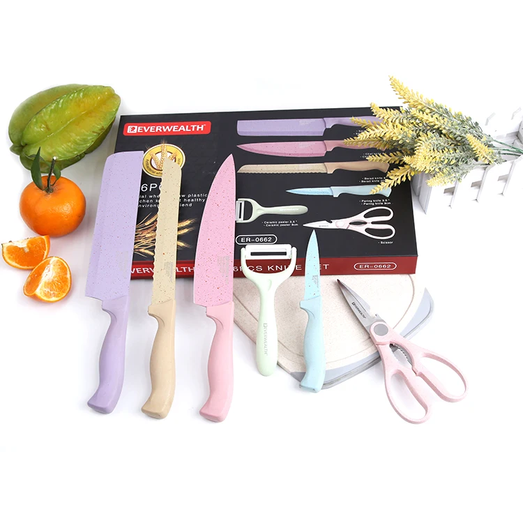 Everrich 6 Pcs Corrugated Kitchen Knife Set