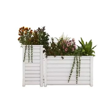 Morden White pvc planter box plastic garden bed and pvc vinyl raised garden box