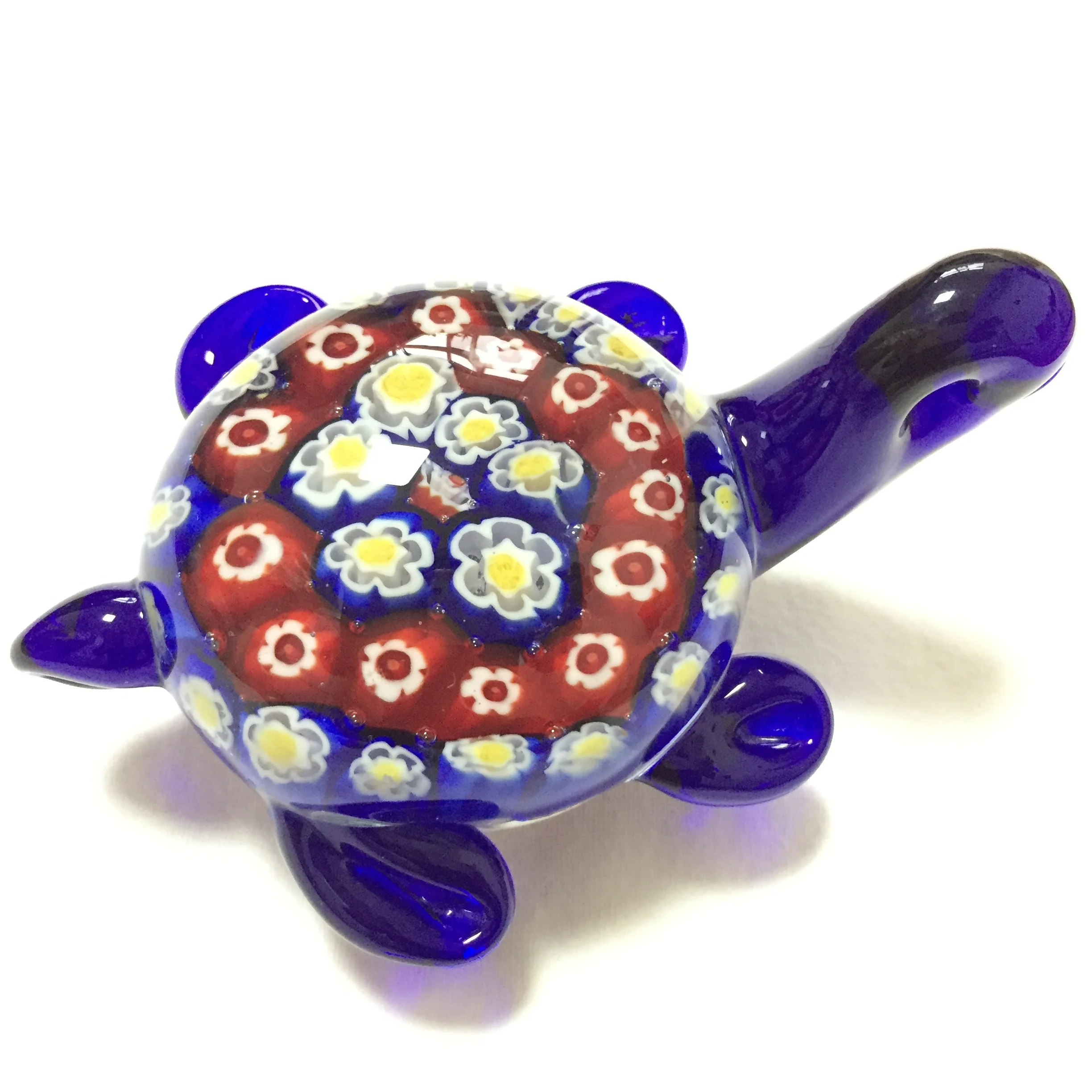 Hot Sale Customized Multicolored Art Glass Turtle Blown Technique for Christmas Decorations