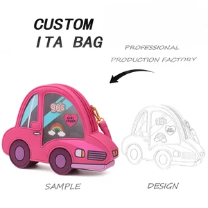 Custom Low Moq Car Ita Bag Animal Patch Embroidery Print Design Soft Waterproof Pu Itabag Manufacturer