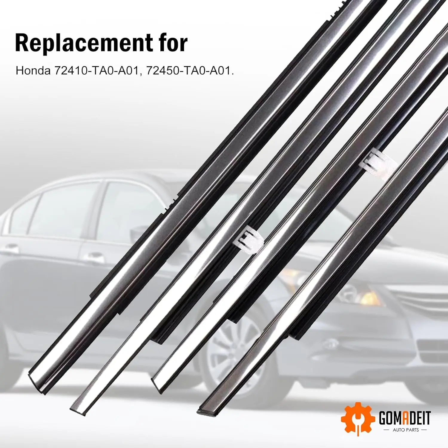 Driver And Passenger Window Trim Molding Fits For Honda Accord 2008