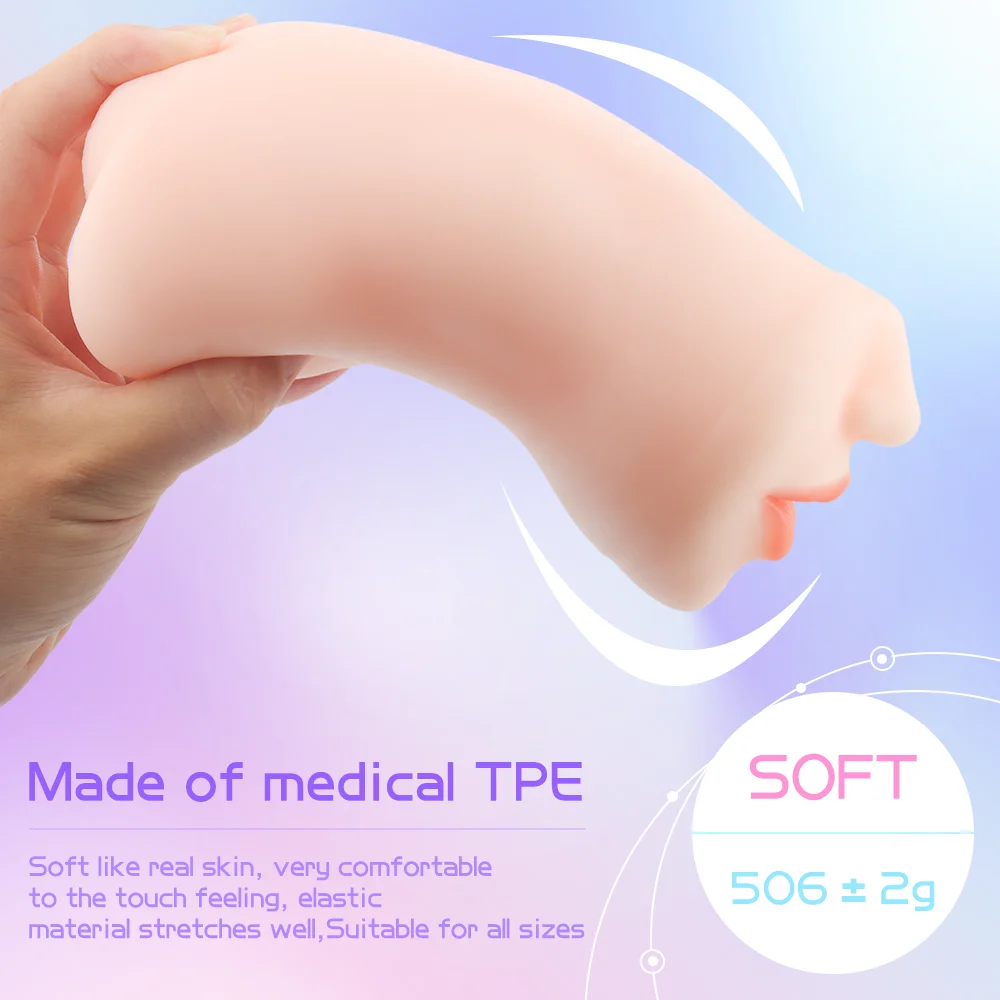 S-HANDE 3 in 1 Artificial Pussy Mouth Vagina Anal Realistic Pocket Pussy Deep Throat Sex Toys for Men