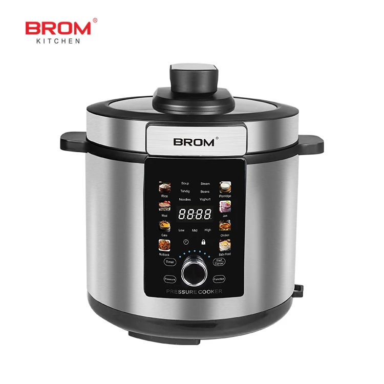 6L Fashion Body Commercial Multicooker Electric Pressure Cooker Non Stick Coating Price Digital Smart Pressure Cooker
