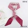 X916 imitation silk houndstooth rose red