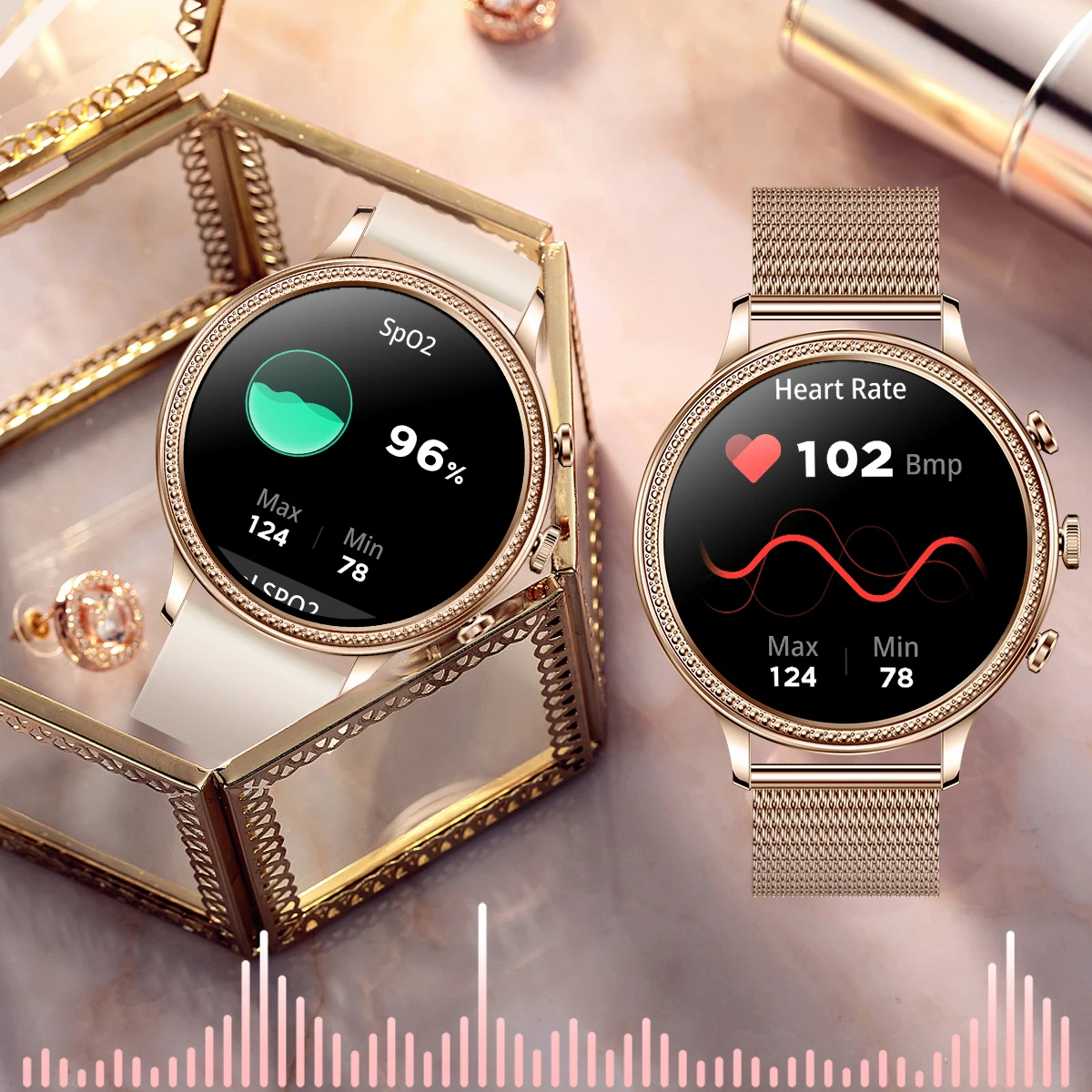 時計 V60 V60 レディース腕時計 ファッションスマートウォッチ 女性用