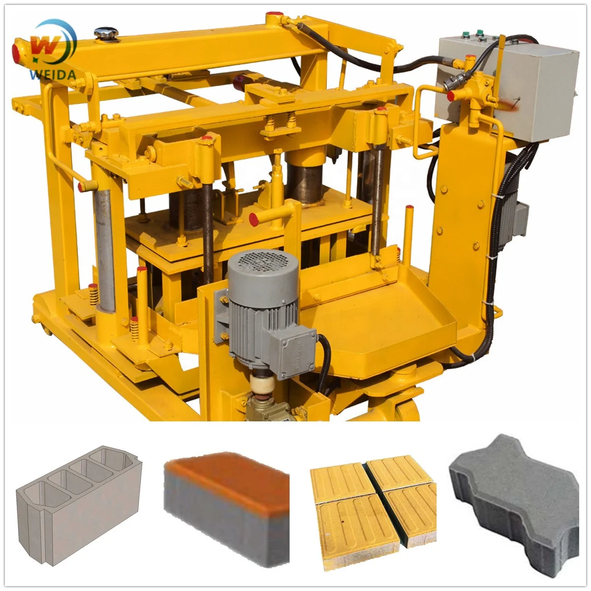 Hot sale QM4-28 mini moving egg laying cement block production line