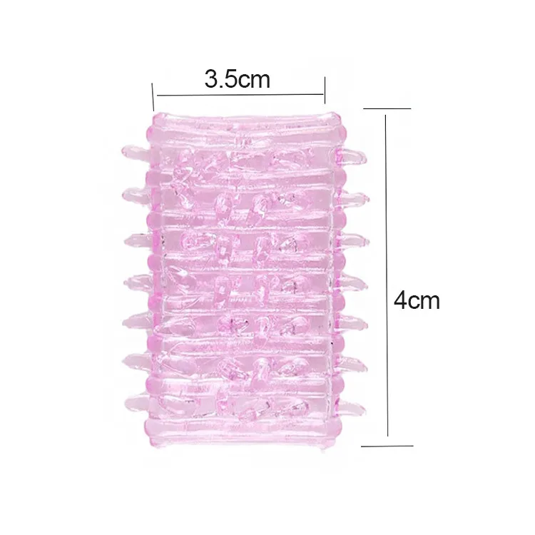 Hot Selling Men's Delay Ejaculation Cock Ring Crystal Jelly Spike Shaped Expansion Sleeve No Vibration Sex Toy Penis Dildos