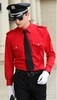Red long sleeve shirt without tie