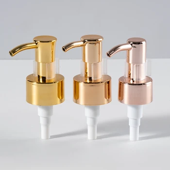 New Custom Color OEM ODM 24 28 410mm Aluminum Lotion Pump Head Cosmetics Packaging Bottle Liquid Soap UV Dispenser Pumps
