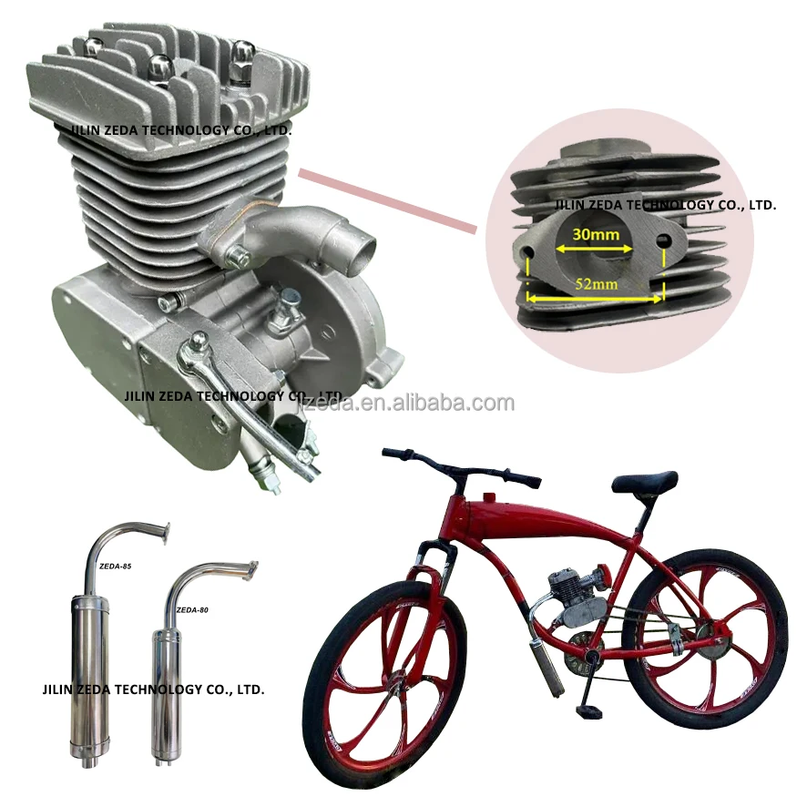 Zeda-dual Spark Plugs CNC Cylinder Head for 80cc/100cc