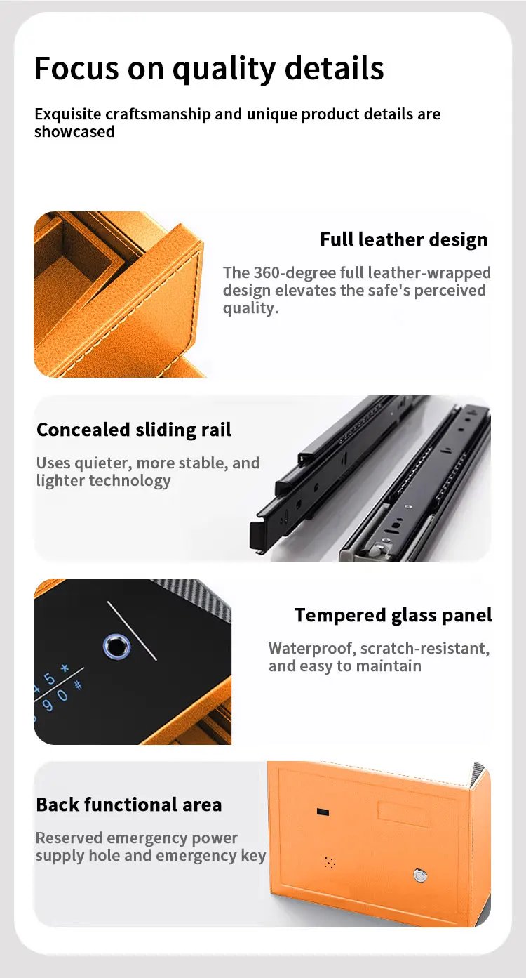 f2 1a ceqsafe smart premium jewelry box with fingerprint drawer electronic digital lock bedroom wardrobe safe-14