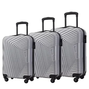 Factory Wholesale Grey Premium Business Style Luggage Cases Large Capacity 360 Degree Silent Wheel Suitcase For Long Term Travel