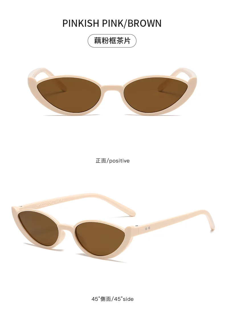 Cat-eye Half Frame Sunglasses Women Hip Hop Y2K Retro Ins Glasses Fashion Trend Small Frame Sunglasses Women