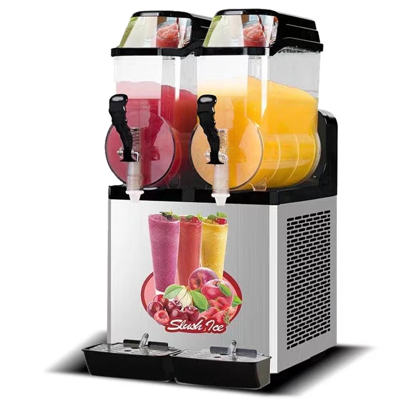 Electric Soft Ice Cream Maker with Compressor 1 or 3 Flavors Serve Automatic Fridge Slush Machine for Commercial Home Use