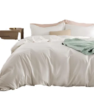 Wholesale Premium Custom Logo Woven 100% Cotton 60*40/300TC Duvet Cover Pillowcase Sheet Sets 5-Star Hotel All-Season