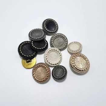 Customized Wholesale Metal Buttons High Grade Electroplating Process Spiral Pattern Buttons