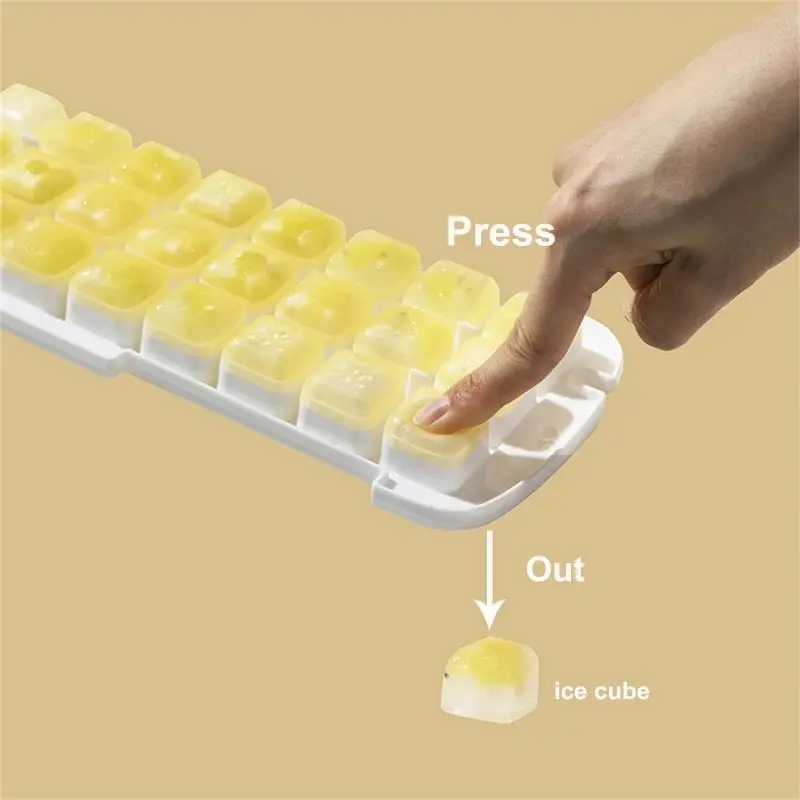 Press Type Ice Cube Maker Ice Box Ice Mould Double Layer Creative