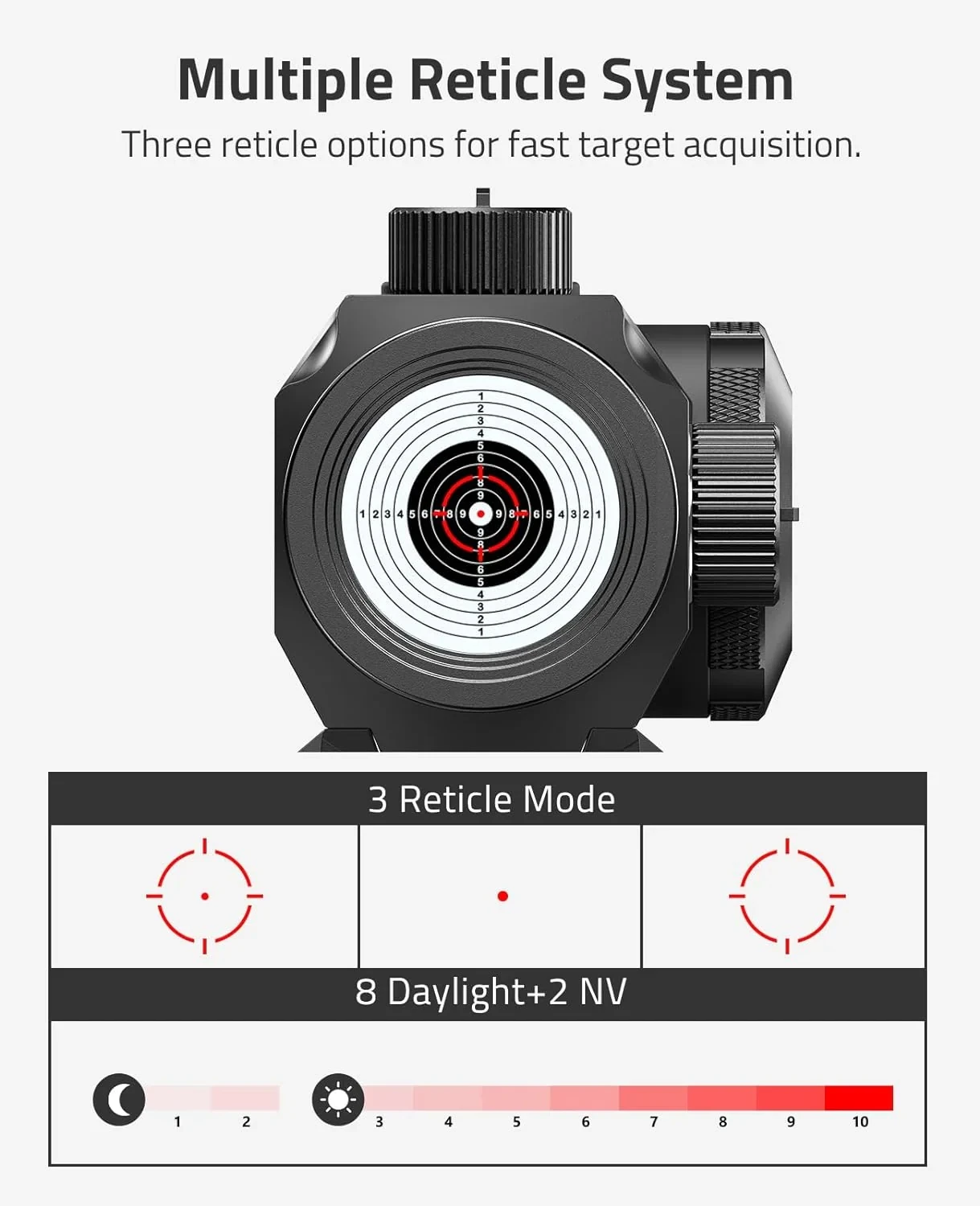 CVLIFE EagleFeather Motion Awake Red Dot Sight Multiple Reticle Accessory for Scopes