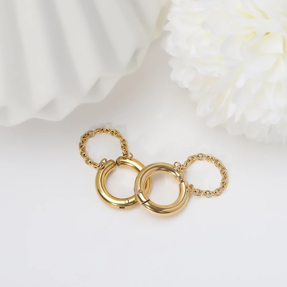 Earrings Wholesale Chunky Earrings 18k Gold Plated Jewelry Trend Chain ...