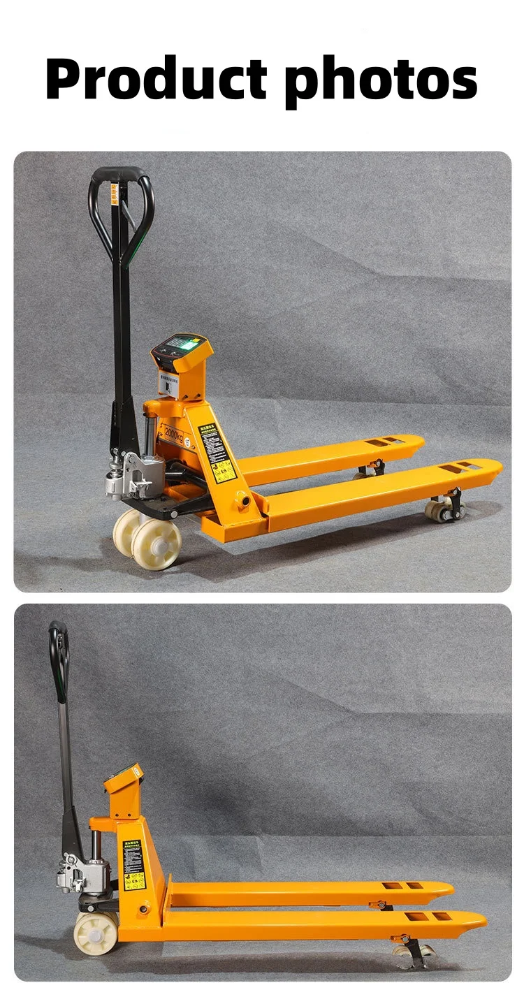 Electronic Scale Forklift Manual Pallet Truck 2 Ton Hand Pallet Jack