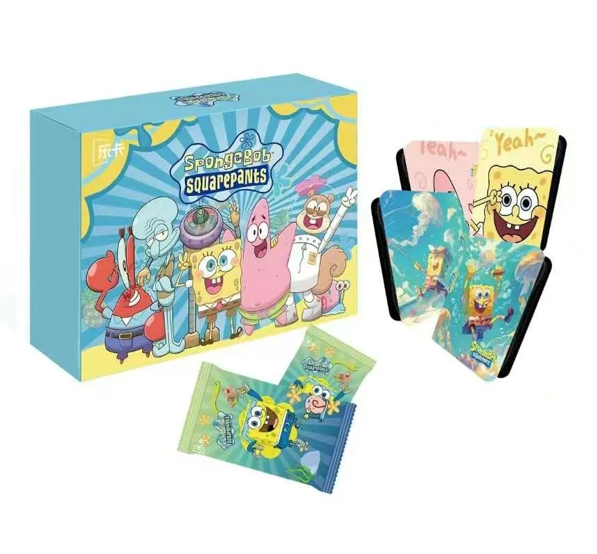 New SpongeBobs SquarePants Game Playing Cards Mistery Box Rare Anime  Character Collection Trading Card Toys for Kids Gift