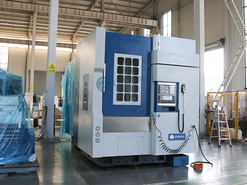 LUZHONG VTC850 Single Spindle CNC Vertical Metal Precision Lathe Machine Heavy Duty  Gear Pump Home Use