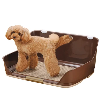 Wholesale Plastic Doggie Indoor Pet Potty Tray Park Corner Dog Toilet dog wee pee pads tray toilet for dog