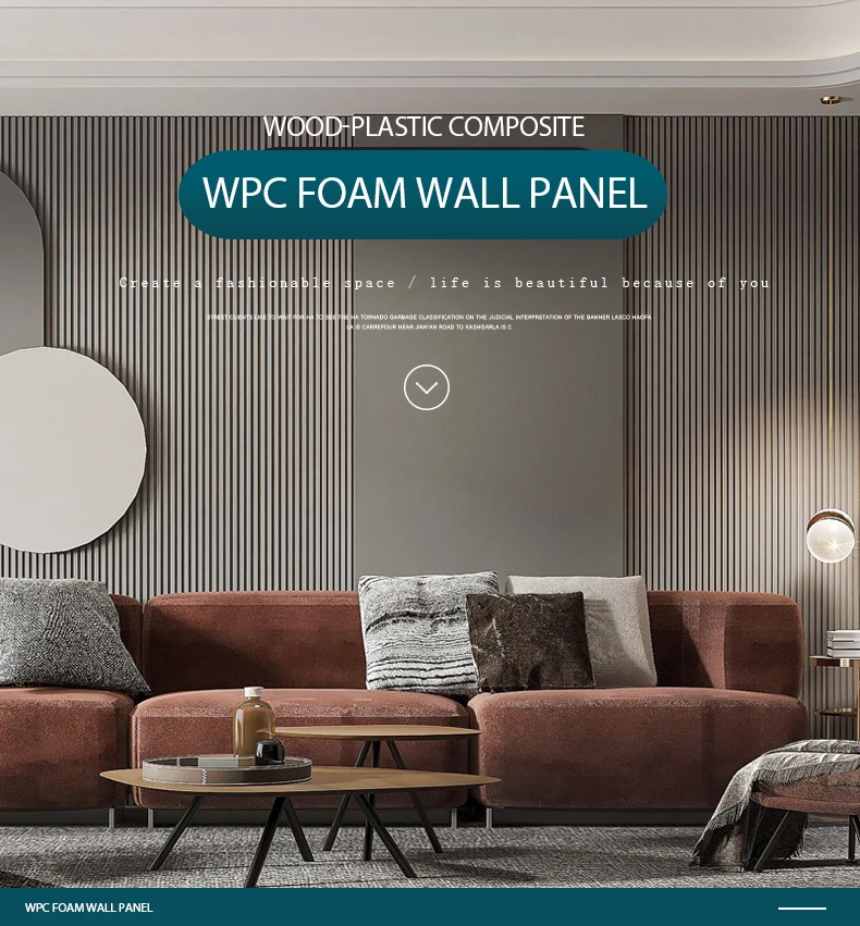 Bamboo Charcoal Wood Veneer Marble Seamless WPC PVC Wall Board