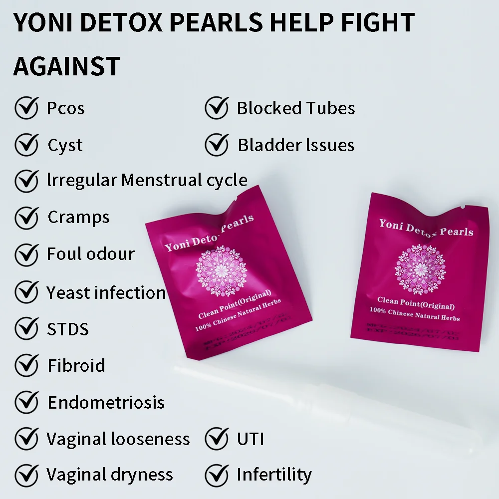 Original Yoni Detox Pearls 100% Natural Vaginal Cleansing Tampons with ...
