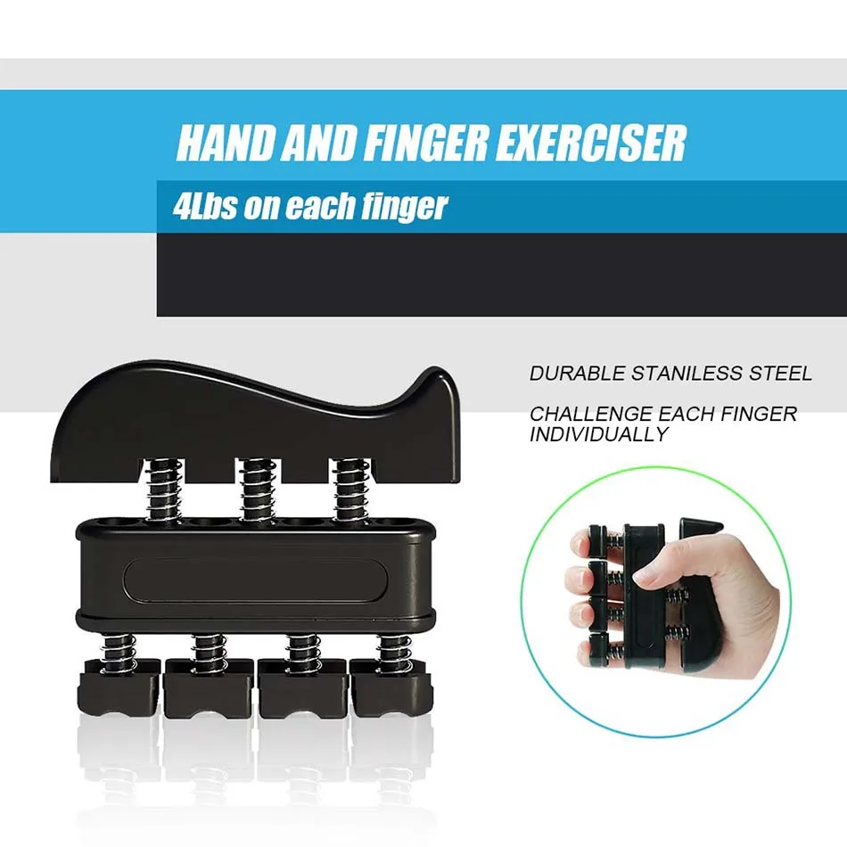 Tking Adjustable Heavy Hand Gripper Finger Rehabilitation Fitness Hand ...