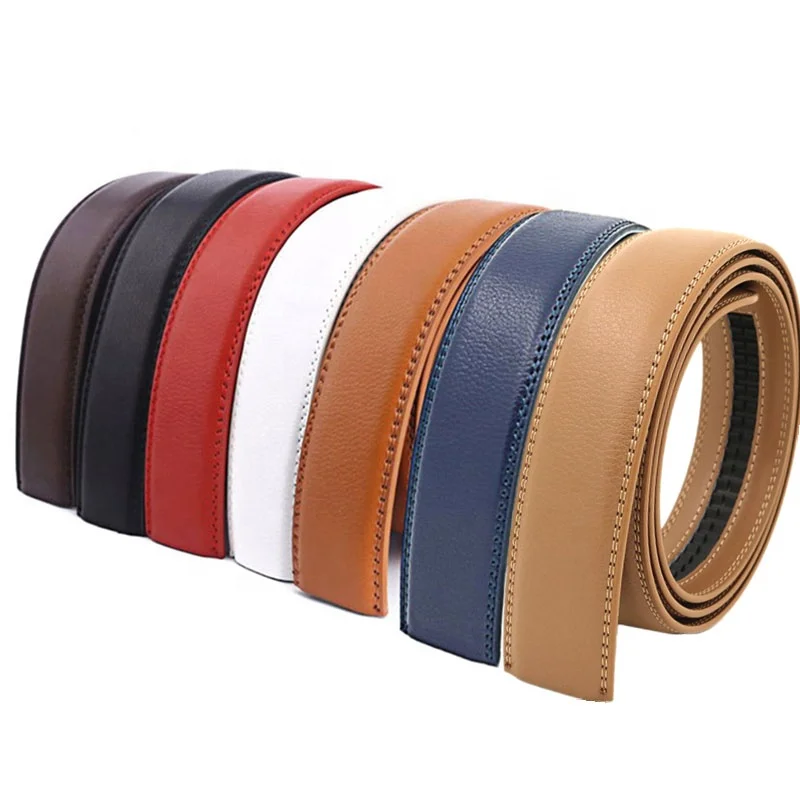 LQbelt Factory Genuine Leather Automatic Buckle Belt Strap wholesale belts for men stock no buckle OEM Custom Belts