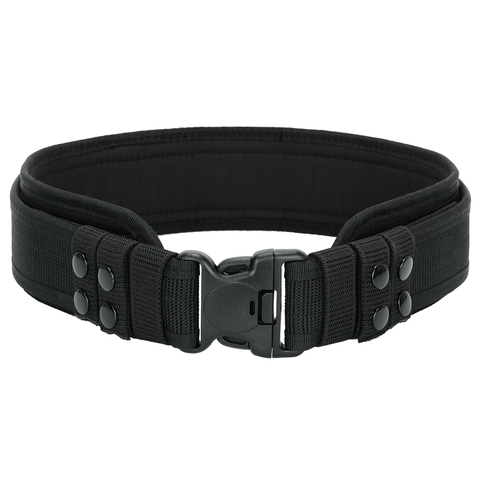 Tactical Waist Battle Belt Multi Sizes Rigger Molle Padded Patrol Belt with 4 D-Rings for Outdoor Sport Work Training Equipment