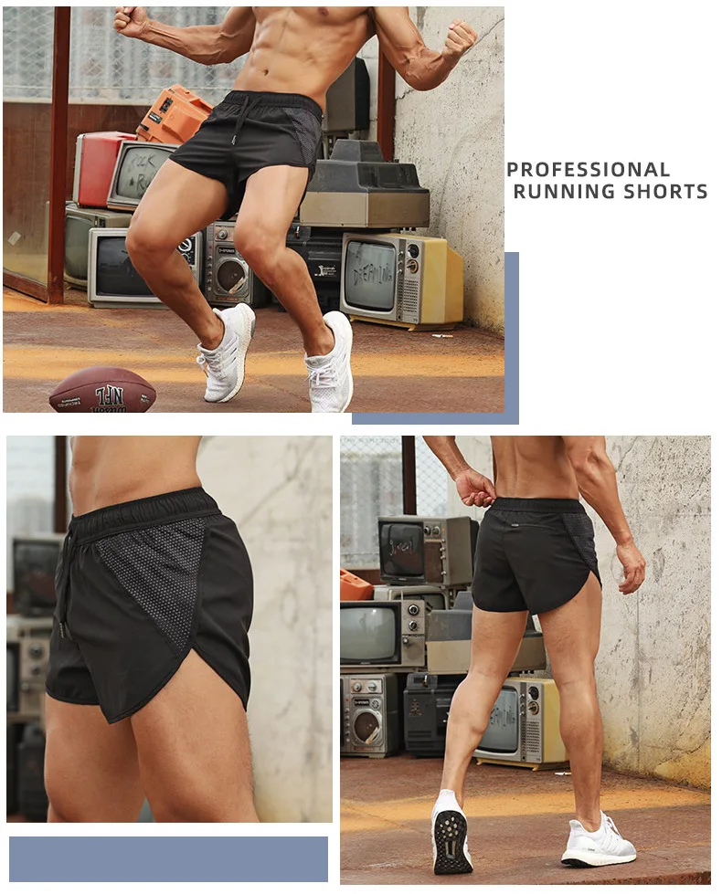 Summer Thin Running Large Shorts Breathable Quick Dry Men's Shorts179_voghion.com