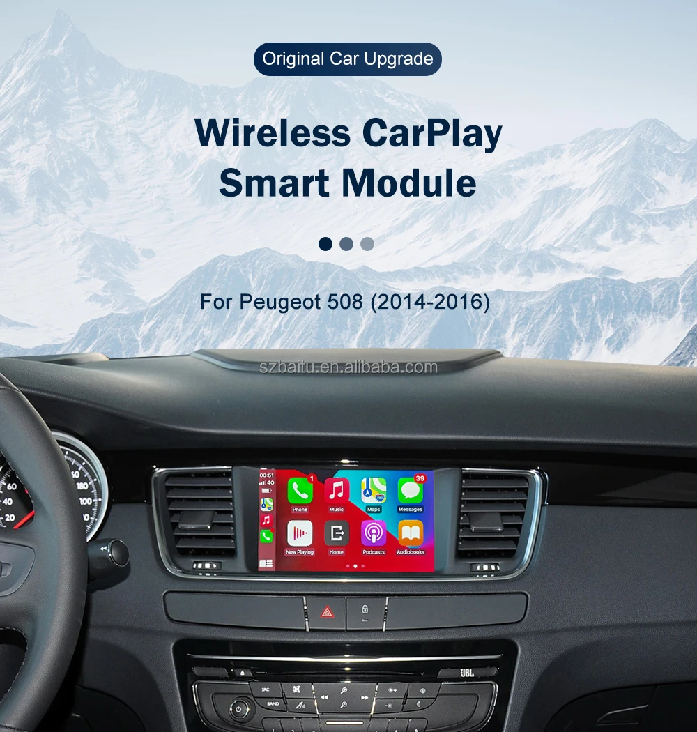 CarPlay Interface For Peugeot 208 208 408 508 Android Auto Rear Camera NAC  Kit