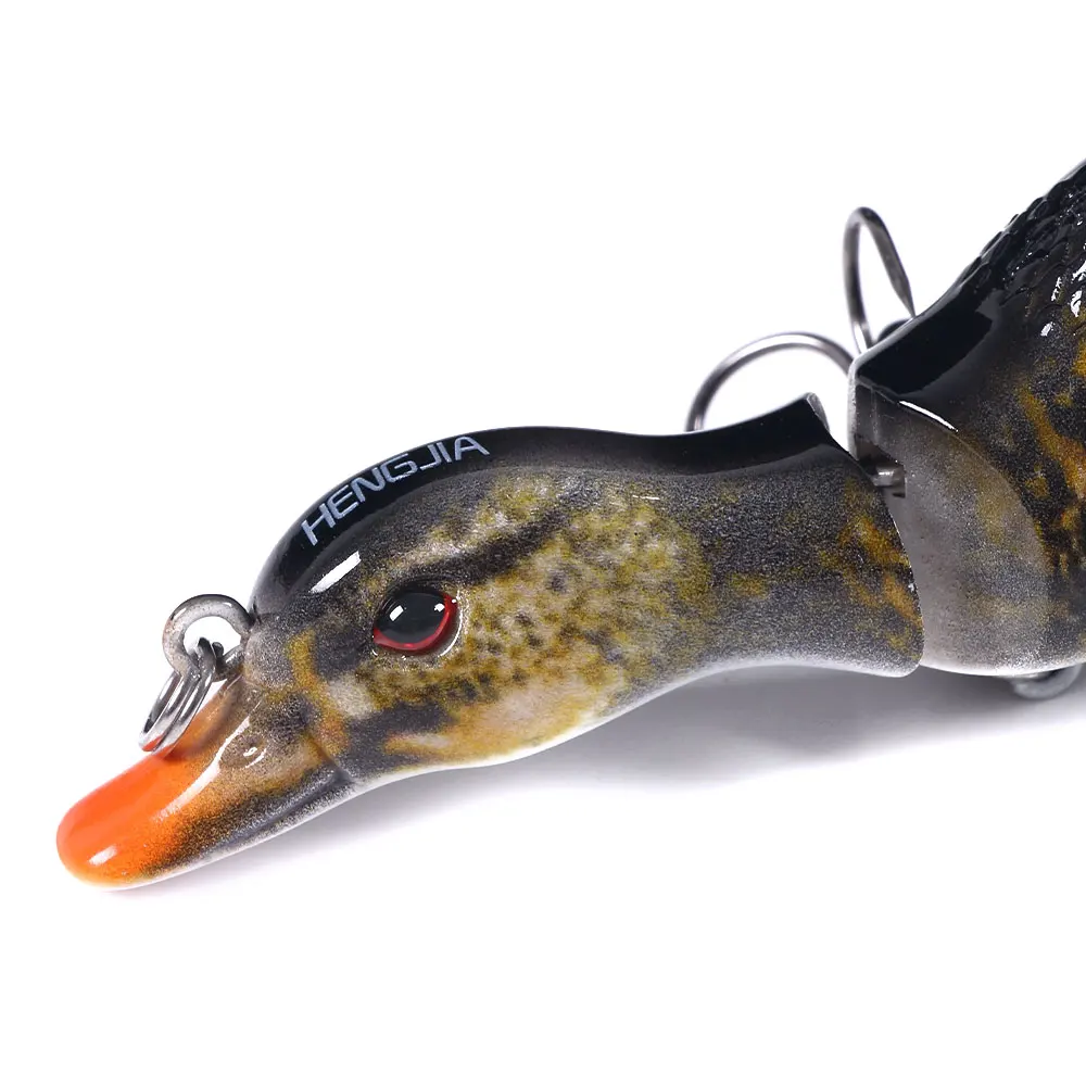 duck fishing lure for sale Bill Szabo Cree Duk Brown & Yellow Musky & Duckling Pair so it always lands on the belly with the exposed treble hook on the back Suicide Duck - Yellow