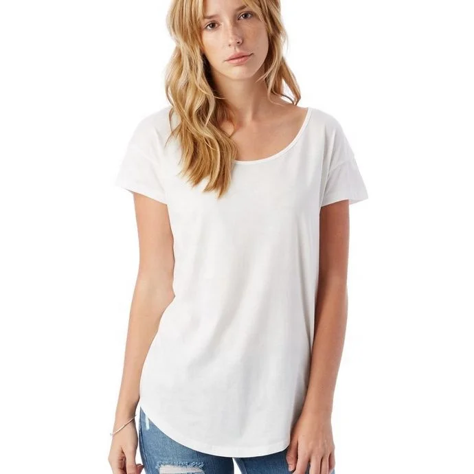 Custom 100% Organic Cotton White Soft T 