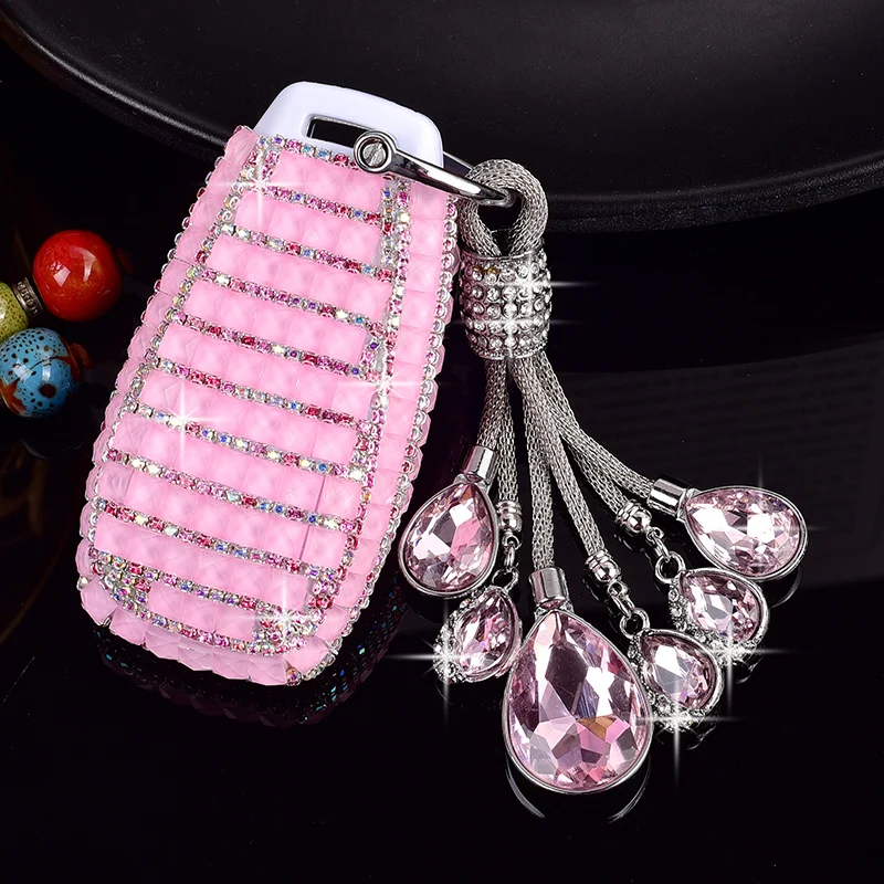 Women's Ceramic Carving PC Car Key Holder for Mercedes for Benz New E Klasse W213 S213 GLE Cover with Hanging Strap