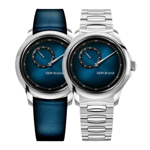 Custom Logo Sapphire Crystal Mirror 40MM Sunray Dial Luxury Automatic Mechanical Men's Purple Watches with Seiko NH39 Movement