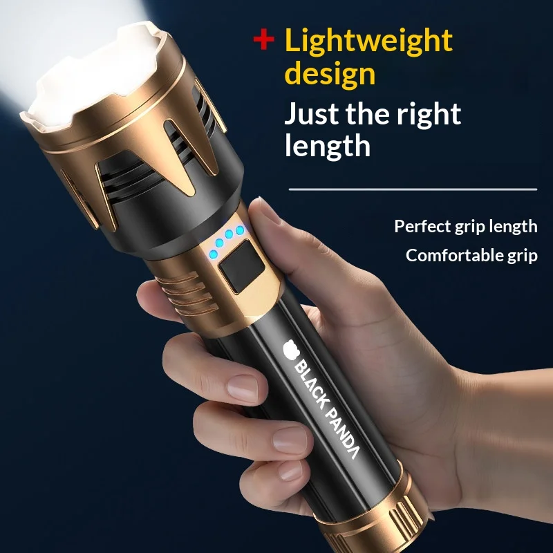 Black Panda Flashlight Xianglong Second Generation All-Aluminum