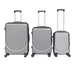 Custom Logo 3-Piece ABS Travel Luggage Trolley Suitcase Set with Spinner Wheels Customizable Luggage Sets