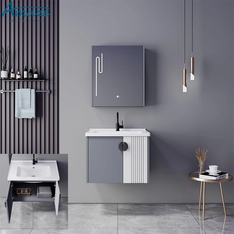 New design toilet furniture mirror wall mounted modern style bathroom sink vanity cabinet set details