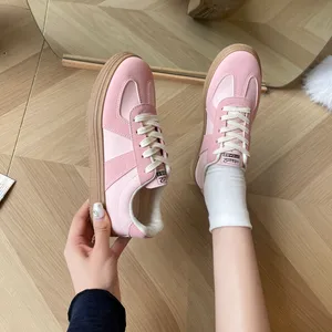 2026 New Spring Korean Style Casual Student Sneakers German Training Shoes PU Upper Versatile Fashion Export Wholesale Women's